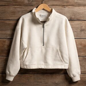 PINK Victoria's Secret Cream Cropped Pullover